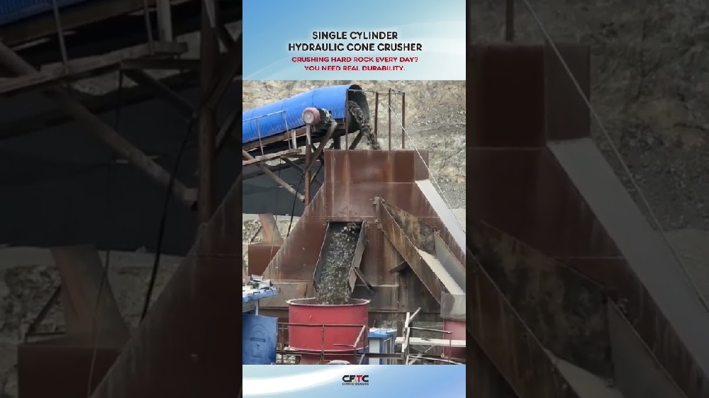 Cone Crusher Hidraulik Silinder Tunggal sedang beroperasi! - Video Mesin Pemecah Batu | CFTC