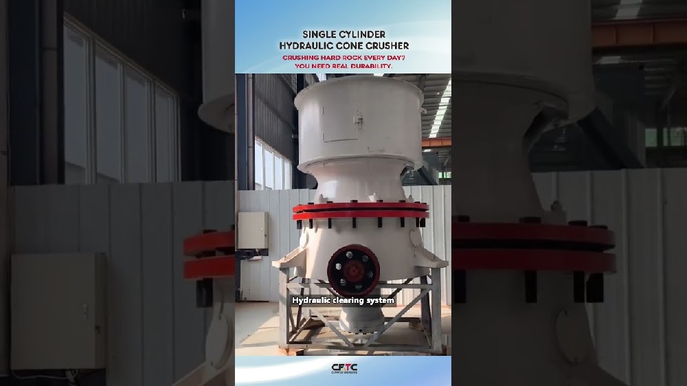 Cone Crusher Hidraulik Silinder Tunggal sedang beroperasi! - Video Mesin Pemecah Batu | CFTC