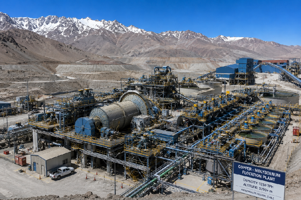 Proyek Flotasi Skala Besar Tembaga-Molibdenum Chili - Antofagasta Region, Chile Studi Kasus Pabrik Pemecah Batu