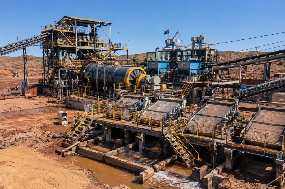 Proyek Pemisahan Gravitasi Bijih Mangan Teroksidasi Afrika Selatan - Northern Cape Province, South Africa Studi Kasus Pabrik Pemecah Batu