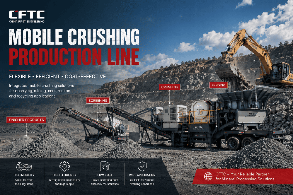 Mobile Limestone Crushing Plant untuk Konstruksi Jalan - Solusi Pabrik Pemecah Batu