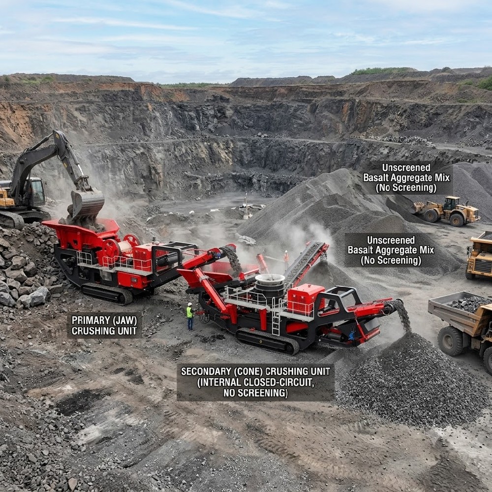 Mobile Basalt Crushing Plant untuk Agregat Berkualitas Tinggi - Solusi Pabrik Pemecah Batu